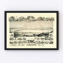Vintage Map of Elsinore, California 1887