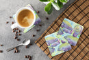 Manatee Foam Coasters Set of 4 Cup Coasters for Indoor Outdoor, Tabletop Protection, Anti Slip, Mouse pad Material