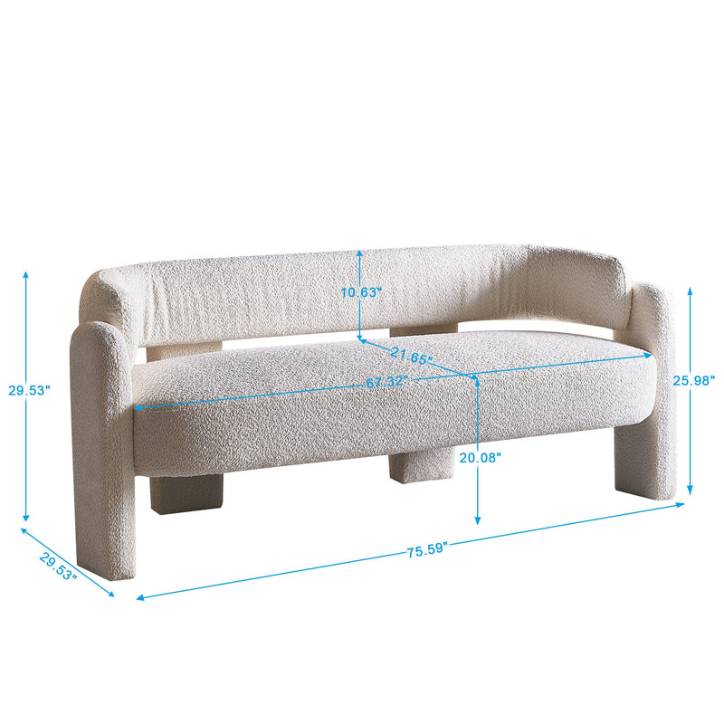 Walker Edison | Boucle Modern Sofa