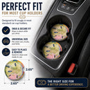 Sand Dollar Set of 2 Cup Holder Car Coasters Absorbent Round Sandstone Coasters Gifts for Men or Women, 2.5, Multicolor