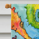 Seahorse House Flag 28x40 Porch Sleeve Pole Decorative Outside Yard Banner Artwork Wall Hanging, Polyester
