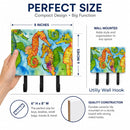 Seahorse Leash or Key Holder Wall Hooks, Coat Rack Wall Mount, for Hanging Keys, Towels, Aprons, Leashes