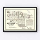 Vintage Map of Kenwood, California 1887