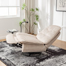Modern Swivel Gliding Recliner Chair With Rocking Function And Phone Holder, Large Comfortable by HouseOfZazla