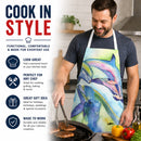 Dolphin Apron Cooking Kitchen Server Baking Crafts Gardening for Adult Women Men, Unisex, Large, Multicolor