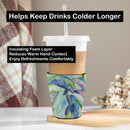 Dolphin Red Cup Hugger Sleeve for 16–22 oz Party Cups, Insulated Foam Drink Holder for Iced Coffee, Tailgate & BBQ Reusable