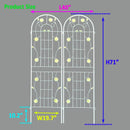 Metal Garden Trellis Rustproof Trellis For Climbing Plant Outdoor Flower Support by Unique Piece Furniture