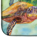 Turtle Loggerhead Dish Drying Mat Absorbent Dish Drying Mat Pad for Kitchen Counter Dish Drainer Mat for Countertop, 14 x 21", Multicolor