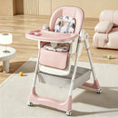 Adjustable Baby High Chair 0-6 Years – Portable Infant Feeding Seat (Pink) by HouseOfZazla