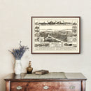 Vintage Map of Marysville & Yuba City, California 1888