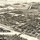 Vintage Map of Marysville & Yuba City, California 1888