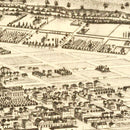 Vintage Map of Modesto, California 1888