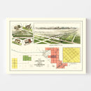 Vintage Map of Madera, California 1889