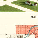Vintage Map of Madera, California 1889