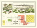 Vintage Map of Madera, California 1889