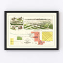 Vintage Map of Madera, California 1889