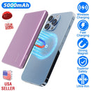 2 In 1 5000mAh 8MM Slim MagSafe Wireless Power Bank PD20W Magnetic Fast Charger Portable Phone Charger Fit for IOS Phone 15 14 13 12 Series And More