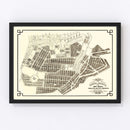 Vintage Map of Bernal Heights, California 1889