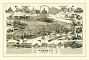 Vintage Map of Eureka, California 1889