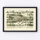 Vintage Map of Eureka, California 1889