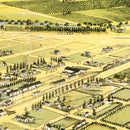 Vintage Map of Livermore Valley, California 1889