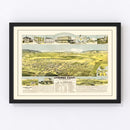 Vintage Map of Livermore Valley, California 1889