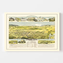 Vintage Map of Livermore Valley, California 1889