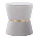 Gemma - Contemporary / Glam Ottoman - Silver / Gold by HouseOfZazla