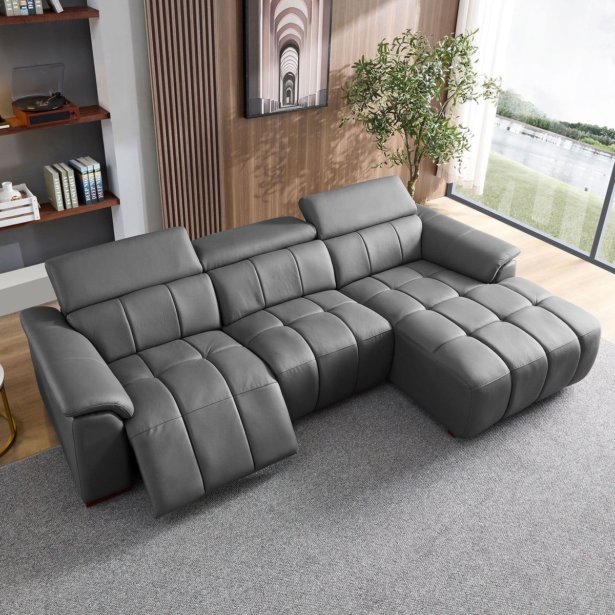 Wall-Hugger Reclining Sofa Modern Electric Control, photo 7 of 10