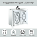 Noralie Mirrored & Faux Diamonds Console Cabinet by HouseOfZazla
