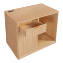 K&K 2-Piece Coffee Bar Cabinet with Fridge Space