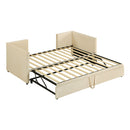 Twin Size Upholstered Daybed With Pop Up Trundle by Unique Piece Furniture