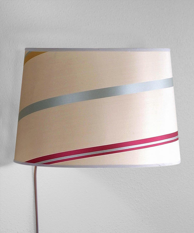 Floating Shade Plug-In Wall Light Juliette Drum Silk Shade 12x14x9.5