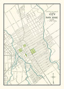 Vintage Map of San Jose, California 1899