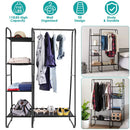 Garment Hanging Rack with Shelves and Wardrobe Display by LJGDeals