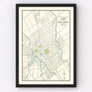 Vintage Map of San Jose, California 1899