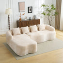 Modular L-Shape Sectional Sofa With Curved Chaise by Unique Piece Furniture