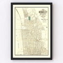 Vintage Map of Berkeley, California 1909