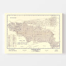 Vintage Map of Carmel-By-The-Sea, California 1920
