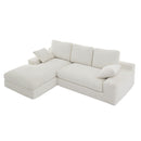 Compressed Sofa With 3 Back Cushions, 2 Throw Pillows