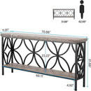 Extra Long Console Table With Open Storage Shelves by HouseOfZazla