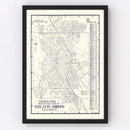 Vintage Map of San Luis Obispo, California 1920