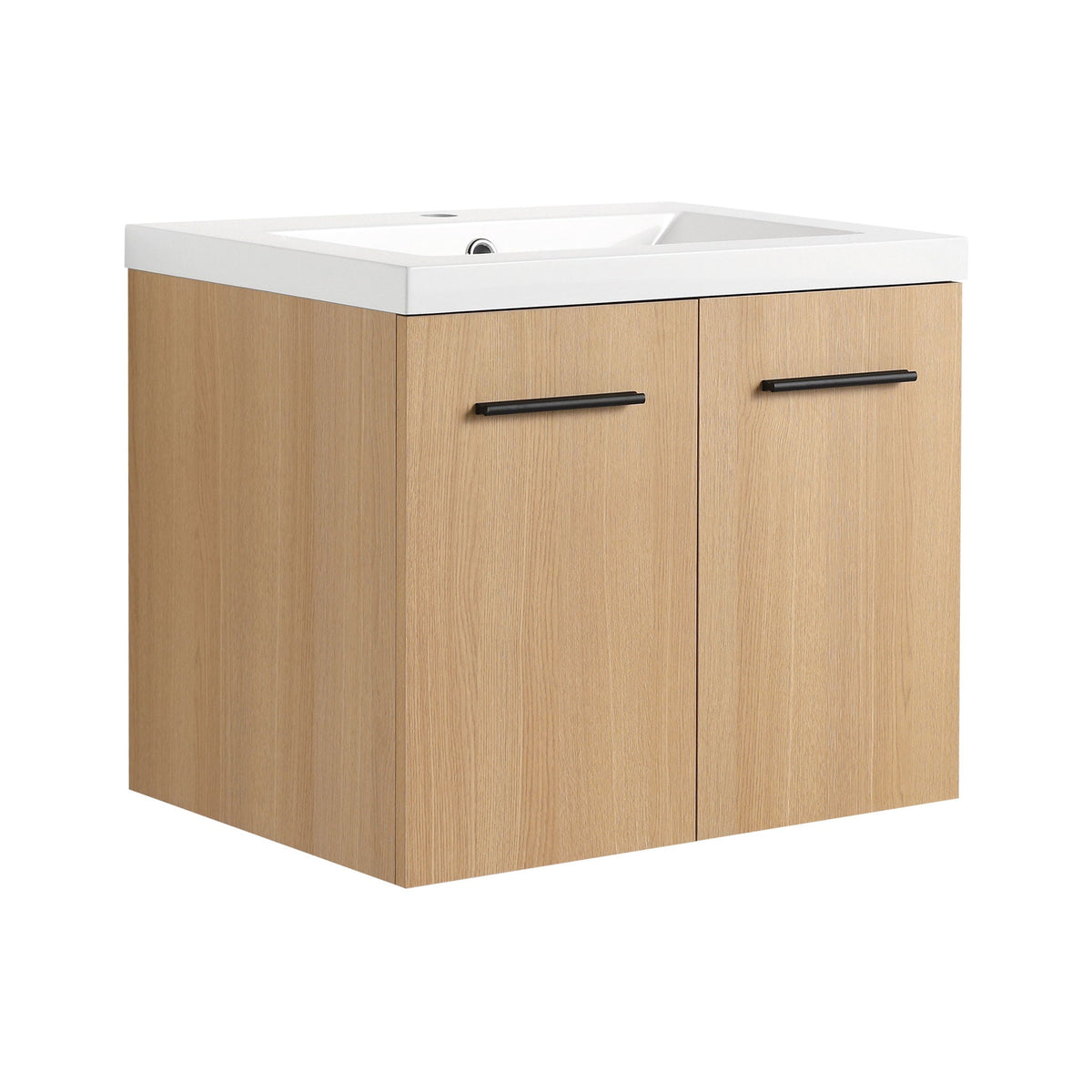 Floating Bathroom Vanity With Sink, Wall Mounted Double Door Storage, photo 23 of 36