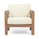 Outdoor Club Chair With Cushion And A Shape Legs - Beige