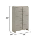 Aria - 5 Drawer Chest - Beige by HouseOfZazla
