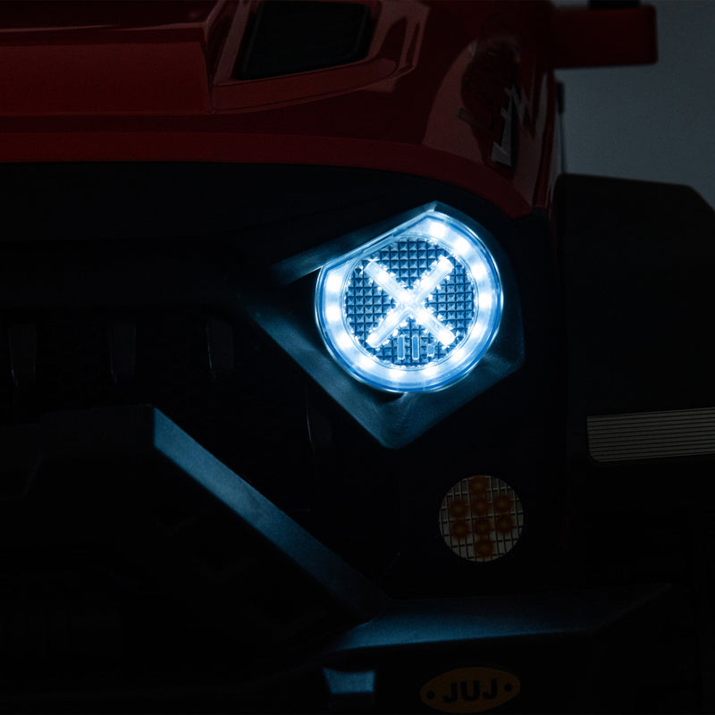 24V Ride On Large PickUp Truck car for Kids,ride On 4WD Toys with Remote Control,Parents Can Assist in Driving,Bluetooth music version,Pickup truck design with spacious storage in the rear.