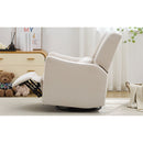 29.5'' Wide Wingback Swivel Rocker Recliner Chair, Glider Rocker Recliner, Rocking Chair Nursery for Living Room Bedroom Apartment,Linen,Beige