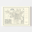 Vintage Map of San Jose, California 1920