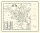 Vintage Map of San Jose, California 1920