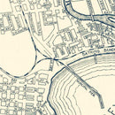 Vintage Map of Santa Cruz, California 1920